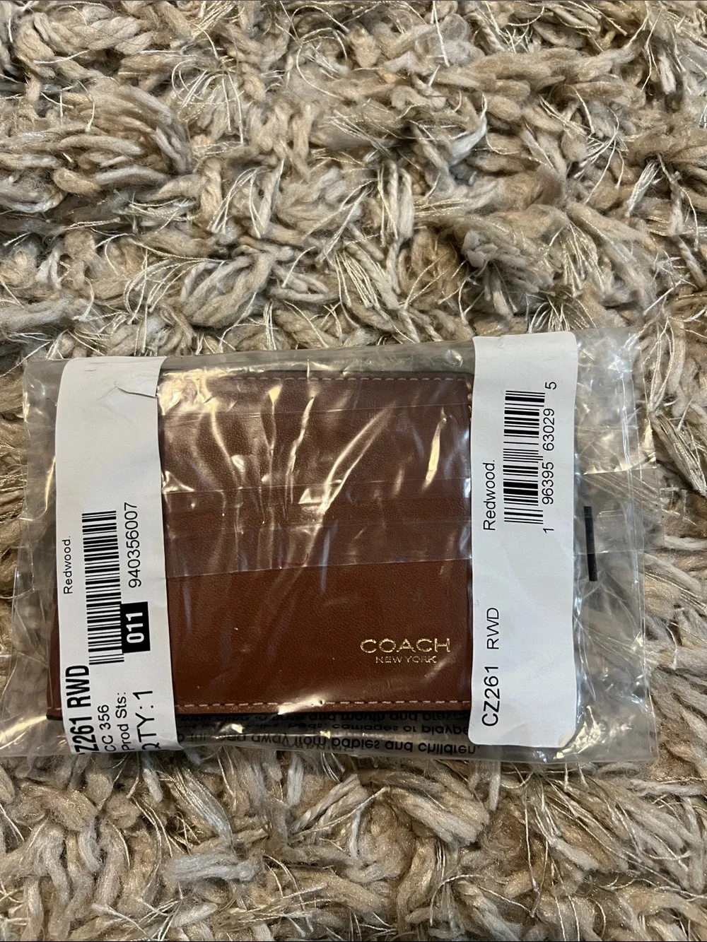 Coach Slim Billfold Wallet - Redwood
